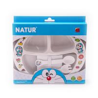 เนเจอร์ ชุดภาชนะใส่อาหารสำหรับเด็ก ลายโดราเอมอน 1 ชุด (Natur Doraemon Feeding Plate Set For Baby 1 Set)