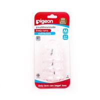 พีเจ้น จุกนมซิลิคอน (คลาสสิค) ขนาดกลาง 3 ชิ้น (Pigeon Classic Size M Silicone Nipple 3 pcs)