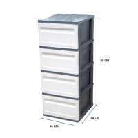 ราคา โลตัสตู้ลิ้นชัก MINI DIY สีเทาขาว 4 ชั้น LOTUSS (50350839)