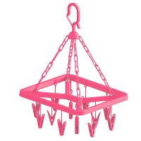 ราคา โลตัสห่วงตากผ้าเหลี่ยมสีชมพู 12 กิ๊บ LOTUSS (72292717)