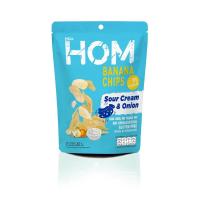 ราคา หอมกล้วยทอดอบกรอบรสซาวครีมหัวหอม 40 กรัม HOM (51630340)