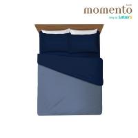 ราคา โมเมนโตผ้าปูไมโคร BLUE TONE 6ฟุต+ผ้านวม MOMENTO (51778580)