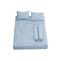 ราคา ซาตินพลัสผ้าปูฟ้าอ่อน 6ฟุต5ชิ้น LK025 SATIN (51709542)