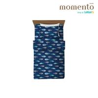 ราคา โมเมนโตผ้าปูไมโคร BLUE SEA 3.5ฟุต+ผ้านวม MOMENTO (51778689)