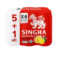 ราคา สิงห์ แดงเลมอนโซดา ไม่มีน้ำตาล 330 มล.X6 SINGHA (52147156)