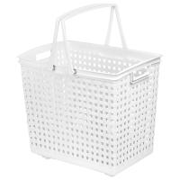 ราคา โลตัสตะกร้าเหลี่ยมลายหวายมีล้อขาวNO.4213 LOTUSS (51695591)