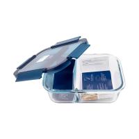 ราคา SUPER LOCK กล่องอาหารแก้วบลู 2ช่อง980มล SUPER LOCK (51196127)