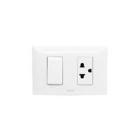 ราคา HACO สวิตช์1ช่อง+ปลั๊กกราวเดี่ยว1ช่อง HACO (51752800)