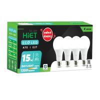 ราคา HIET หลอดไฟ LED BULB 15W E27 แสงขาว แพ็ค 4 HIET (52181356)