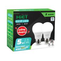 ราคา HIET หลอดไฟ LED BULB 5W E27 แสงขาว แพ็ค 2 HIET (52181287)