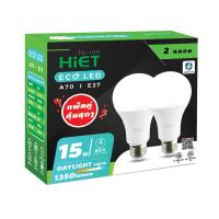 ราคา HIET หลอดไฟ LED BULB 15W E27 แสงขาว แพ็ค 2 HIET (52181327)