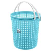 ราคา โลตัสตะกร้ากลมมีหูหิ้วลายหวายสีฟ้า 37.5 X38 X 40 ซม. LOTUSS (51660373)