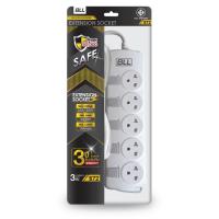 ราคา BLL ปลั๊กรางไฟ 3หัว 5สวิตซ์ 5ช่องเสียบ สายยาว 3เมตร รุ่น B72 BLL (52175807)