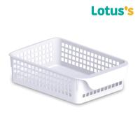 ราคา โลตัส ตะแกรงเหลี่ยมเตี้ยขาว19.6X30.1X8.3CM LOTUSS (52230201)