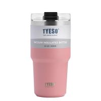 ราคา TYESOแก้วสแตนเลสฝาปิดชมพู 600ML.304 TYESO (52232084)