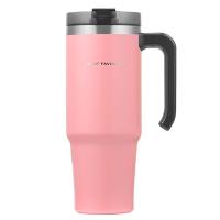 ราคา TYESOแก้วสแตนเลสฝาปิดมีหูจับชมพู900ML304 TYESO (52232199)