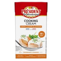 เพรสซิเด้นท์ ครีมยูเอชที ไขมันต่ำ 1000กรัม (President UHT 18% Fat Cream 1000g)
