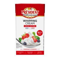 เพรสซิเด้นท์ วิปปิ้งครีม ยูเฮชที 1000กรัม (President UHT Whipping Cream 1000g)