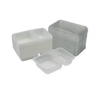 ราคา กล่องพลาสติกPP2ช่อง+ฝา(PP2H3M)(1X50ชิ้น) (52103448)