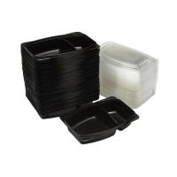 ราคา ถาดเบนโตะ 2 หลุมสีดำ (1X50ชิ้น)แพ็คละ (52103295)