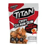 ราคา ไททันหนังปลาแซลมอนสไปซี่ไข่เค็ม 30 กรัม TITAN (52387983)