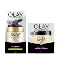 ราคา โอเลย์โททัลเอ็ฟเฟ็คส์เดย์50ก+ไนท์ครีม50ก OLAY (52482259)