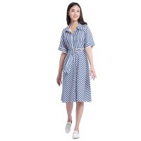 ราคา เชิ้ตเดรสลายริ้ว ฟ้า L ME STYLE (52432377)
