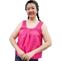 ราคา เสื้อคอกระเช้าถักโครเชท์ชมพู สีชมพู M (52451066)