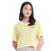 ราคา เสื้อยืดลายริ้ว เหลือง L ME STYLE (52281382)