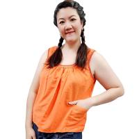 ราคา เสื้อคอกระเช้าถักโครเชท์ส้ม สีส้ม XL (52451112)
