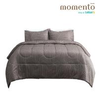 ราคา โมเมนโตผ้าปูเสมือนคอตตอนลายเส้นน้ำตาล 5ฟุต MOMENTO (52411080)