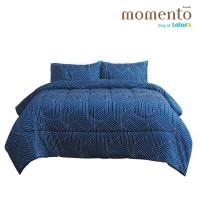 ราคา โมเมนโตผ้าปูเสมือนคอตตอนลายเส้นน้ำเงิน 6ฟุต MOMENTO (52411068)