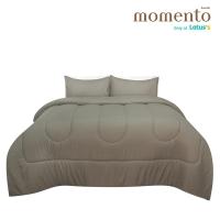 ราคา โมเมนโต ผ้าปูเสมือนคอตตอนเบจ 6ฟุต+ผ้านวม MOMENTO (52411189)