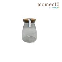 ราคา โมเมนโต โหลแก้วทรงชมพู่มีฝาปิดไม้ 1000 มล MOMENTO (52547875)