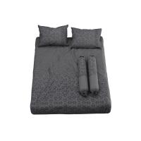 ราคา ซาตินพลัสผ้าปูเทาดำ 5ฟุต 5ชิ้น LK043 SATIN (52413256)