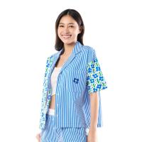 ราคา ME STYLE เสื้อพิมพ์ลาย สีฟ้า ไซซ์ L ME STYLE (75630876)