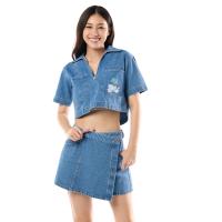 ราคา ME STYLE DISNEY เสื้อยีนส์ครอปมิคกี้ สีเข้ม ไซซ์ L MESTYLE DISNEY (75629095)