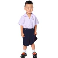 ราคา น้อมจิตต์ เสื้ออนุบาลคอฮาวาย สีขาว ไซส์ 4 NOMJITT (73237833)