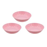 ราคา ชามกลมใบบัว ABS สีชมพู 7.5 นิ้ว แพ็ค 3 ชิ้น (52565507)