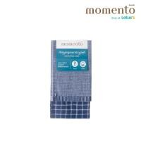 ราคา MOMENTO ผ้าขนหนูทอ MIX NAVY 10X10 นิ้ว แพ็ค2 MOMENTO (52592993)