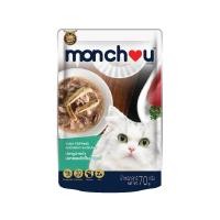 ราคา มองชู แมวเปียกทูน่าแอนโชวี่ เกรวี่ 70ก MONCHOU (51207393)