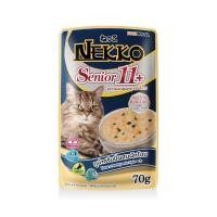 ราคา เน็กโกะอาหารแมว 11ปี ทูน่าผสมผักโขม 70ก NEKKO (52529626)
