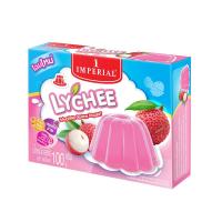อิมพีเรียล วุ้นเจลาตินสำเร็จรูป รสลิ้นจี่ 100กรัม (Imperial Lychee Flavoured Gelatin Dessert 100g)