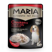 ราคา มาเรีย สุนัข ไก่ตับไก่ในเจลลี่ 70กรัม MARIA (51235157)