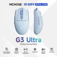 ราคา เมาส์เกมมิ่ง MCHOSE G3 ULTRA DUAL 8K BLUE Gaming Mouse (PRD202509010452)