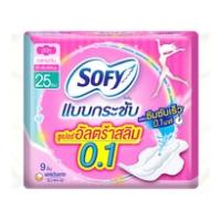 ราคา Sofy โซฟี แบบกระชับ ซูเปอร์อัลตร้าสลิม0.1 มีปีก 25 ซม. 9 ชิ้น (BP_283168)