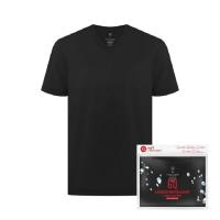 ราคา GQ จีคิว เสื้อยืดคอวี ผ้าสะท้อนน้ำ สีดำ 1ชิ้น ไซส์ XL (รอบอก 110-117 ซม.) (BP_295795)