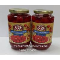 ราคา มาราสชิโนเชอร์รี่มีก้านสีแดง ยี่ห้อ S&W Maraschino cherries สำหรับตกแต่งคัพเค้ก ให้น่าทาน เพิ่มมูลค่า