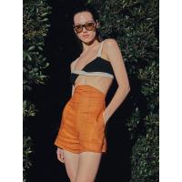 ราคา กางเกงขาสั้นผ้าลินิน - สี Brick Rally Movement (43755)