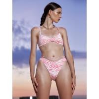 ราคา กางเกงชั้นในทรงบิกินี่พิมพ์ลายม้าลาย - สีชมพูเข้ม Sabina (73293)